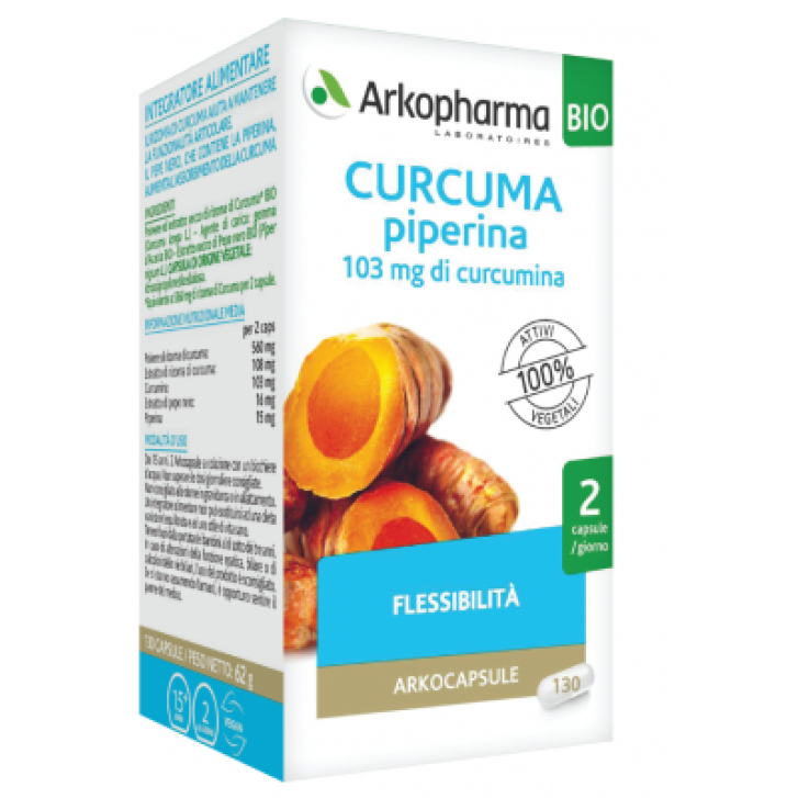 ARKOcapsule CURCUMA e PIPERINA integratore 130CPS