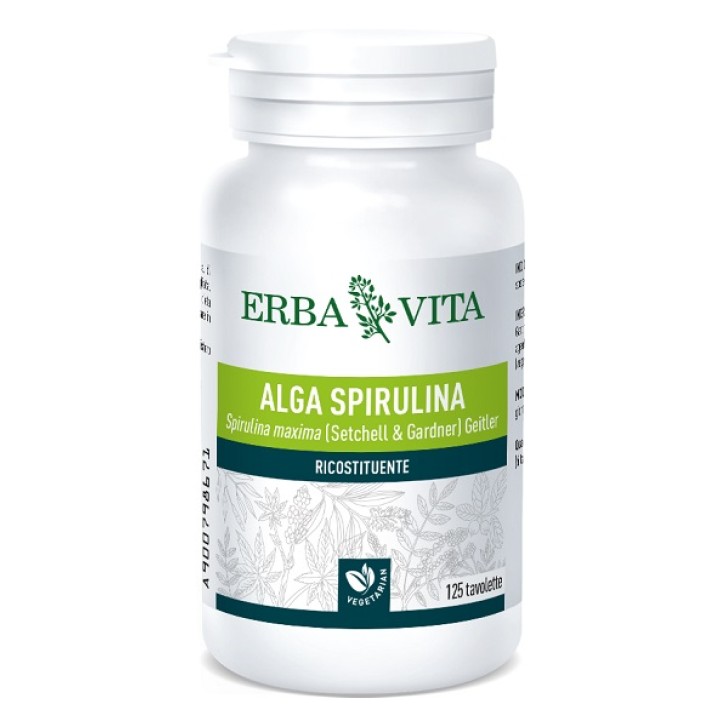 Erba Vita Alga Spirulina Integratore Ricostituente 125 Tavolette 400 mg