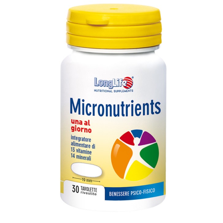 LongLife Micronutrients Integratore Multivitaminico 30 Tavolette