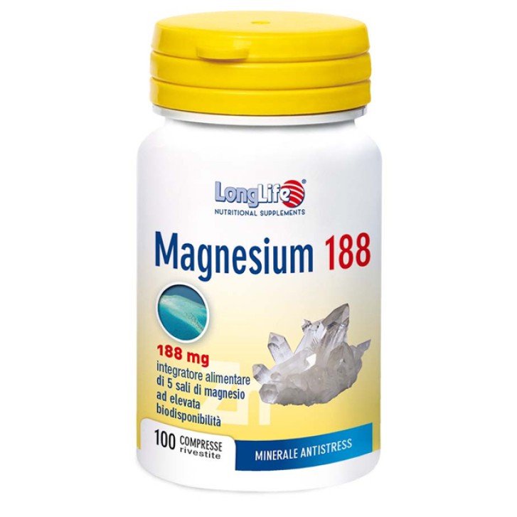 LongLife Magnesium 188 Integratore magnesio 100 Compresse