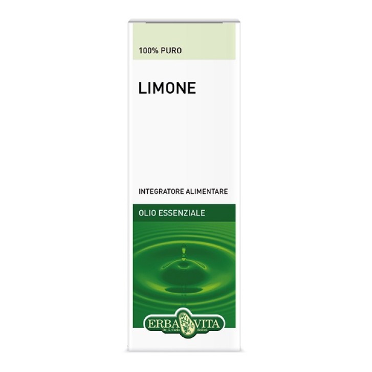 Erba Vita Olio Essenziale Limone Integratore Antibatterico e Depurativo 10 ml