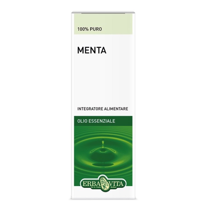 Erba Vita Olio Essenziale Menta Piperita Integratore Gas Intestinali 10 Ml