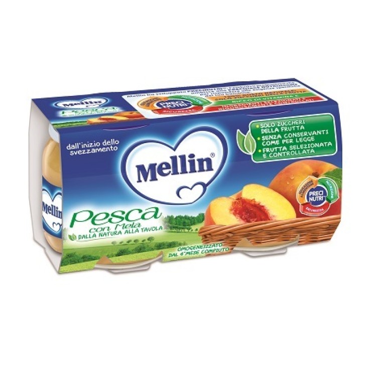 MELLIN Omogeneizzato di FRUTTA alla pesca 2X100 gr