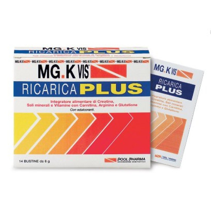 MgK Vis Ricarica Plus Integratore Sali Minerali E Vitamine 14 Bustine