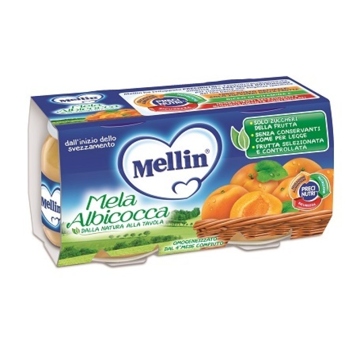 Mellin Omogeneizzato di mela e albicocca 2X100 gr