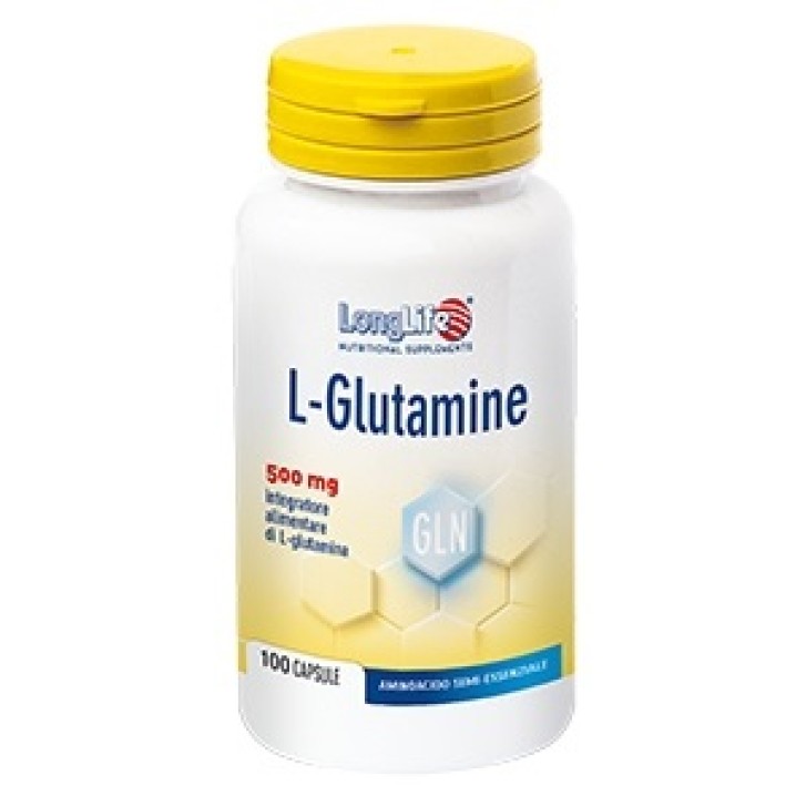 LongLife L-glutamine Integratore aminoacidi 100 Capsule