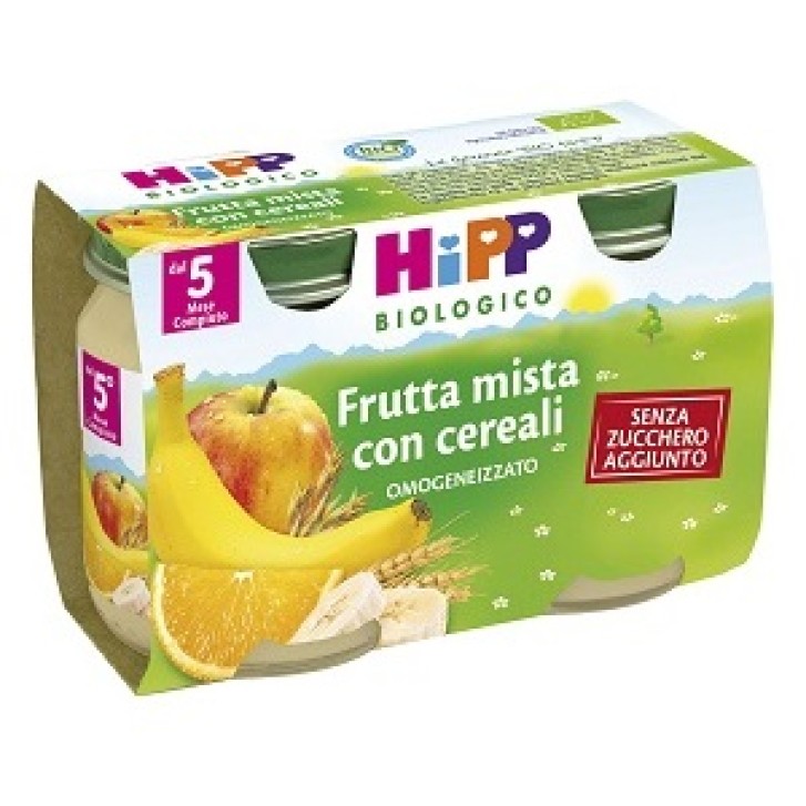 Hipp Biologico Omogeneizzato Di Frutta Mista Con Cereali 2 x 125 g