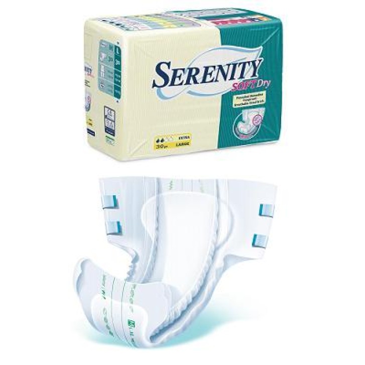 Serenity Soft Dry Pannolone a mutandina traspirante extra taglia L 30 pezzi