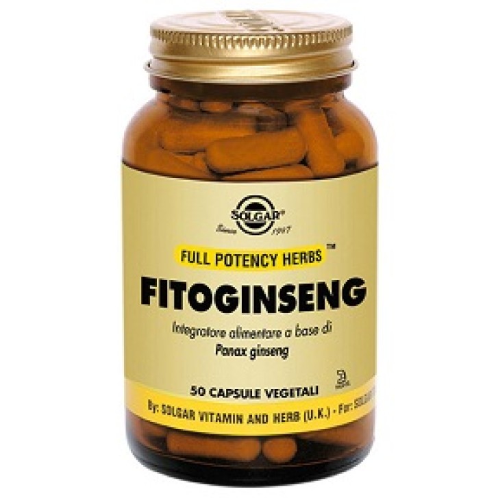 Solgar Fitoginseng Integratore antiossidente 50 Capsule Vegetali