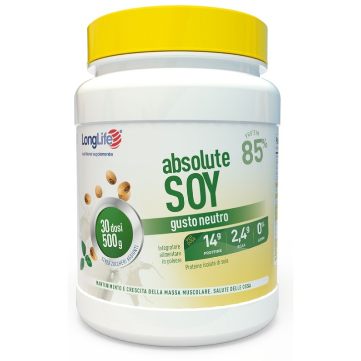 Longlife Absolute Soy Integratore per la massa muscolare 500 Gr