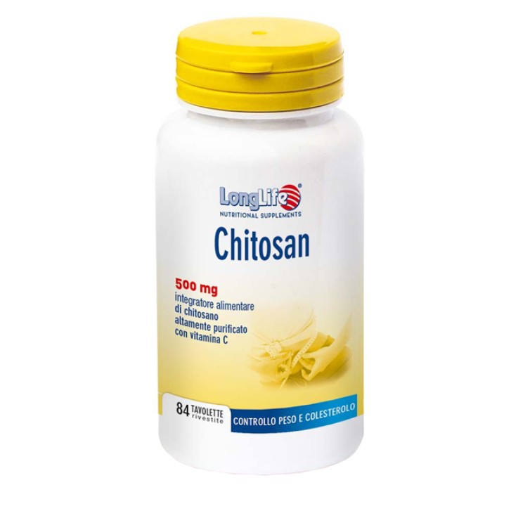 LongLife Chitosan Integratore per il Colesterolo 84 Tavolette