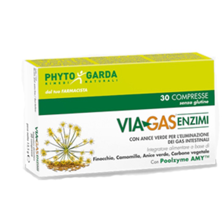 Phyto Garda Via Gas Enzimi Integratore eliminazione gas 30 Compresse