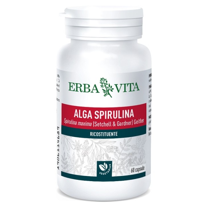 Erba Vita Alga Spirulina Integratore Ricostituente 60 Capsule