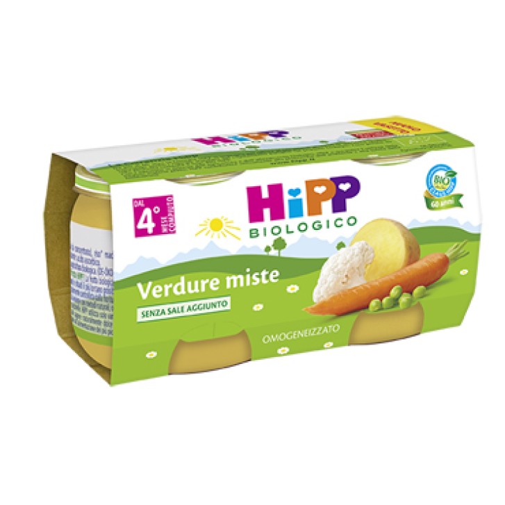 Hipp Biologico Omogeneizzato Verdure Miste 2 x 80 g