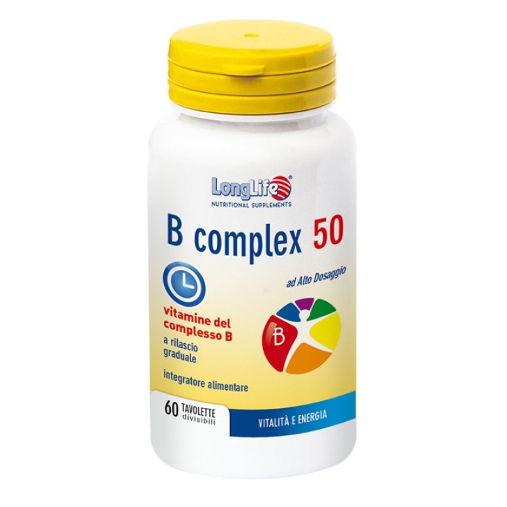 Longlife B Complex 50 T/R Integratore Vitaminico 60 Tavolette