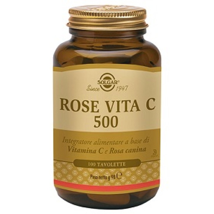 Solgar Rose Vita C 500 Integratore Vitamina C 100 Tavolette