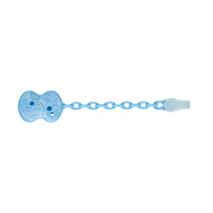 CHICCO CLIP con CATENELLA AZZURRA