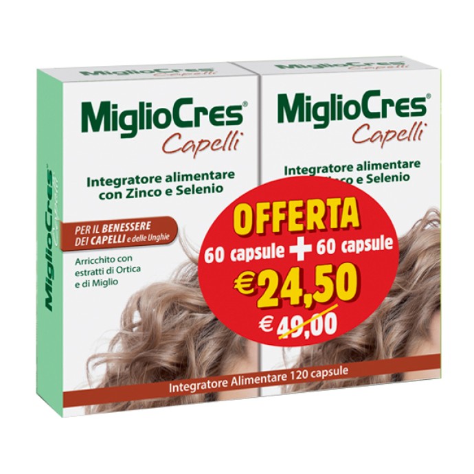 Migliocres Capelli Offerta 60 + 60 capsule in omaggio