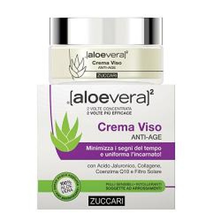 Zuccari Aloevera2 Crema Viso Antiage vasetto 50 Ml