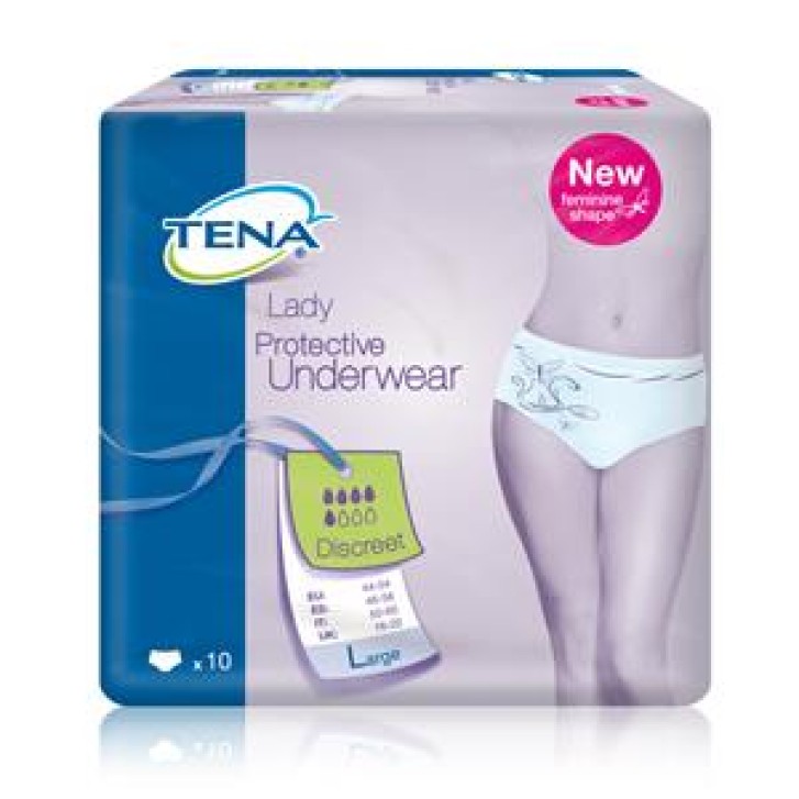 Tena Lady Pants  Silhouette Blanc mutandina assorbente taglia L 10 pezzi