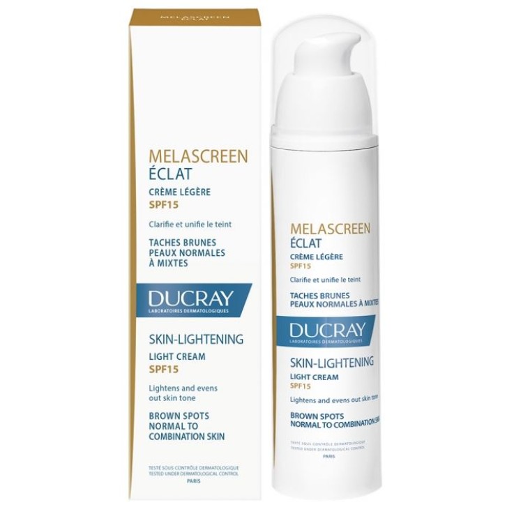 Ducray Melascreen Eclat SPF 15 Crema Schiarente Leggera flacone dosatore 40 ml