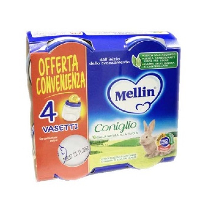 Mellin Omogeneizzato di coniglio 4X80 gr