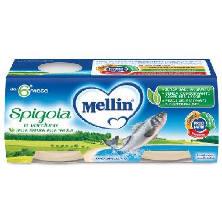 Mellin Omogeneizzato di spigola e verdure 2X80 gr