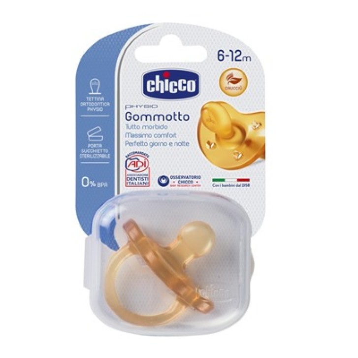 Chicco Physio Soft Gommotto ciuccio in lattice 6-12 mesi +