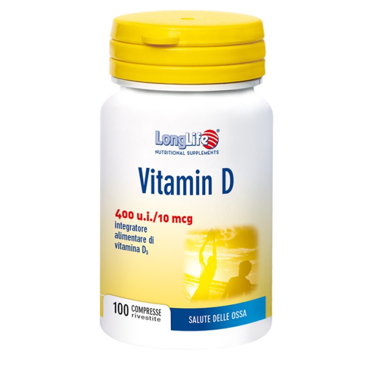 LongLife Vitamina D 400 U.I. Integratore Ossa 100 Compresse