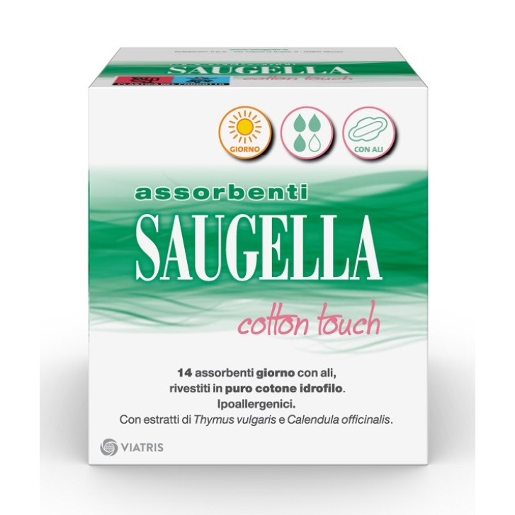 Saugella Cotton Touch Giorno Assorbenti Con Ali 14 pezzi