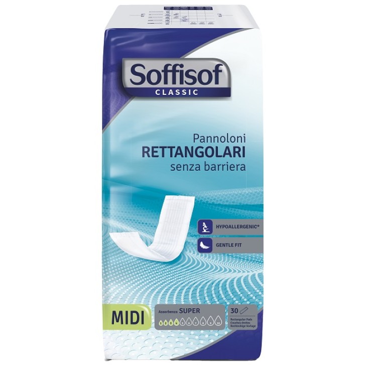 Soffisof Classic Pannoloni rettangolari senza barriere 30 pezzi