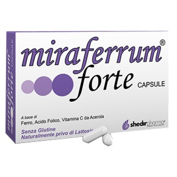 Miraferrum Forte Integratore a base di acido Ferro e Acido Folico 30 capsule