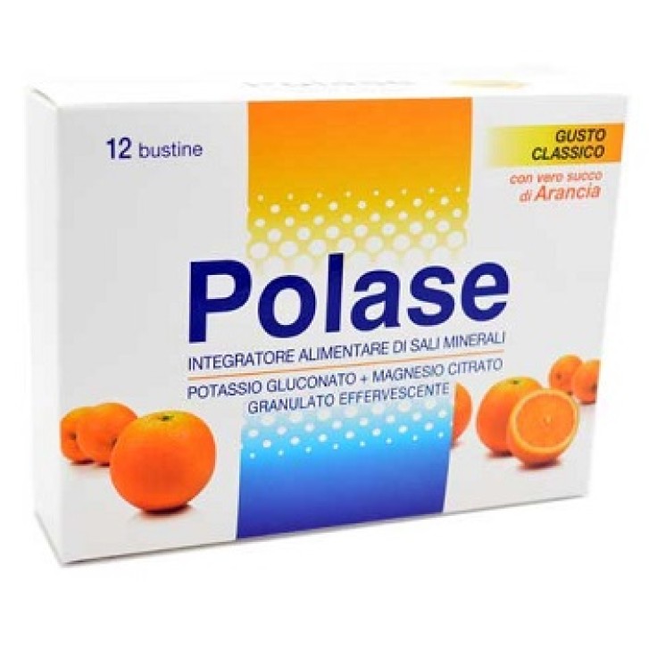 Polase Integratore Effervescente Sali Minerali Gusto Arancia 12 Bustine