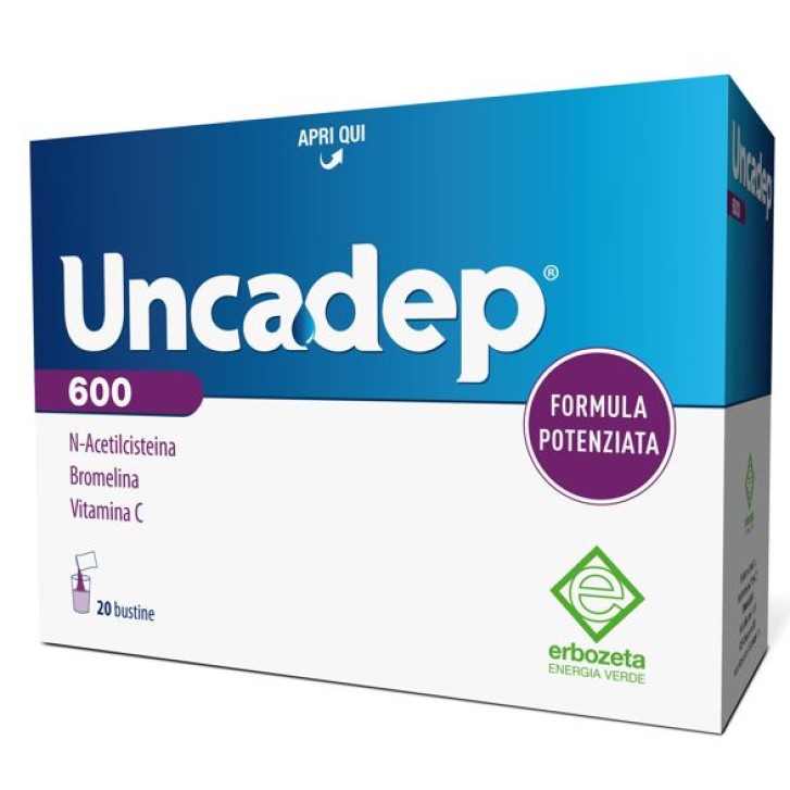 Uncadep 600 integratore ad azione mucolitica e antiinfiammatoria 20 bustine