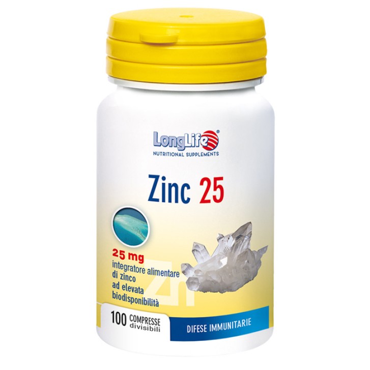 LongLife Zinc Integratore Zinco 100 Compresse