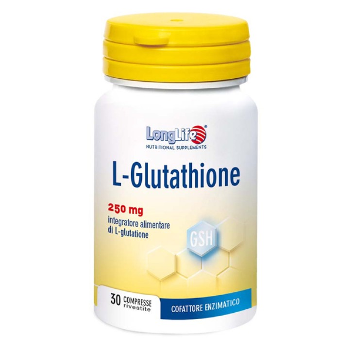 LongLife L-Glutathione Integratore antiossidante 30 Compresse 250 mg