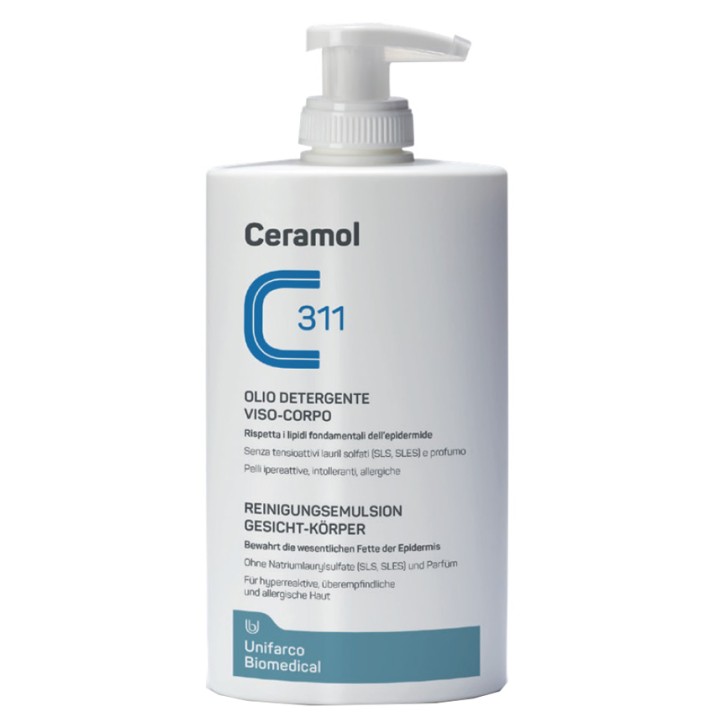 Ceramol 311 Olio detergente viso corpo 400 ml