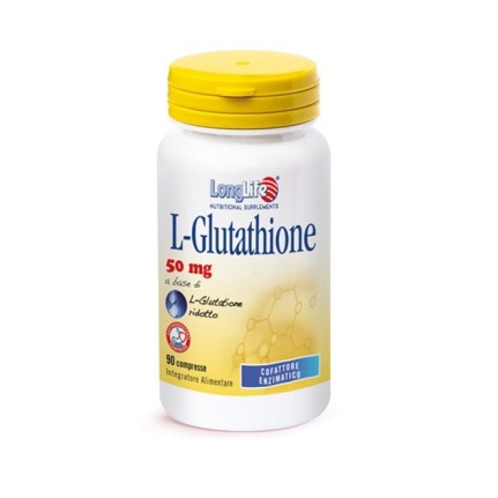 LongLife L-Glutatione 50 mg Integratore Antiossidante 90 Compresse