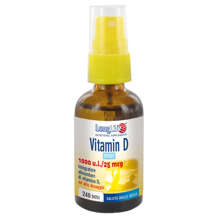 LongLife Vitamin D 1000 U.I. Integratore Ossa Spray 30 Ml