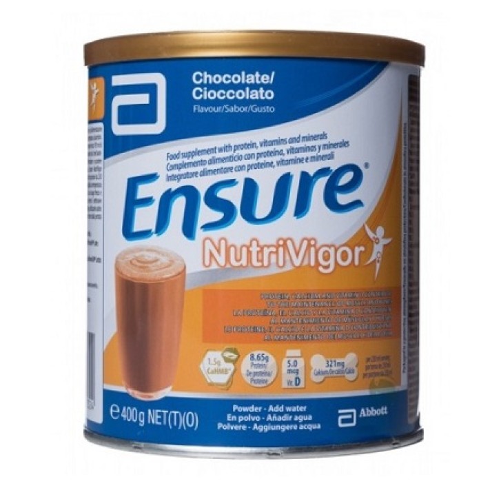 Ensure Nutrivigor integratore proteico in polvere gusto cioccolato 400 gr