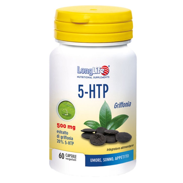 LongLife 5-HTP Integratore per ansia e stress 60 capsule