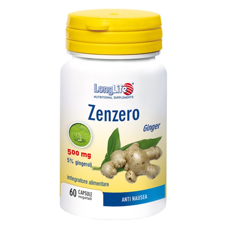 LongLife Zenzero Integratore Antinausea 60 Capsule