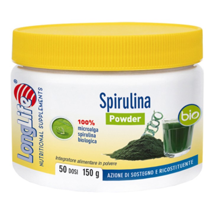 LongLife Spirulina Bio Integratore Ricostituente 50 Dosi