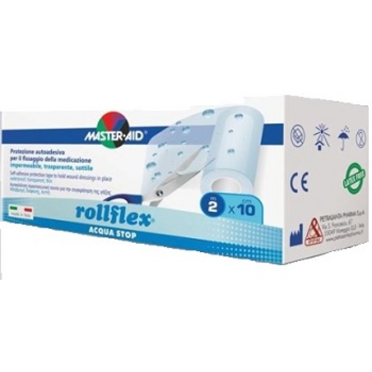 Master Aid Rolleflex Acqua Stop protezione autoadesiva 1 pezzo da 10 x 10 cm **