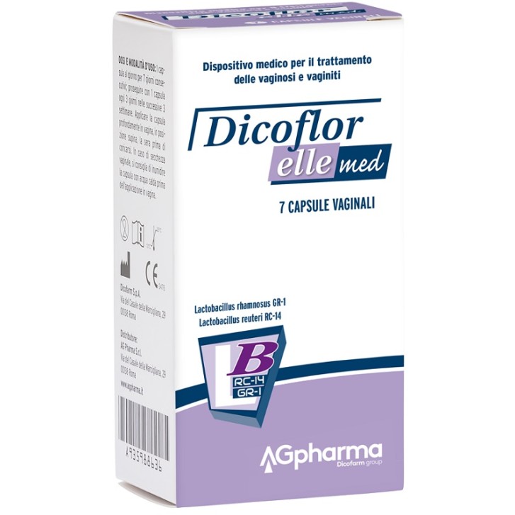 Dicoflor elle med per vaginosi e vaginiti  7 capsule vaginali