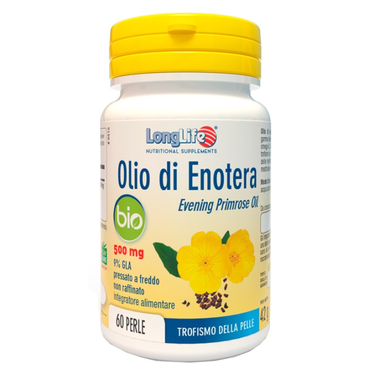 LongLife Olio Di Enotera Bio Integratore Per La Pelle 60 Perle