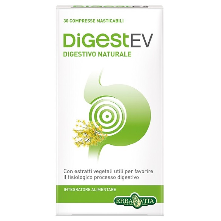 Erba Vita Digest EV Integratore Digestivo Naturale 30 Tavolette