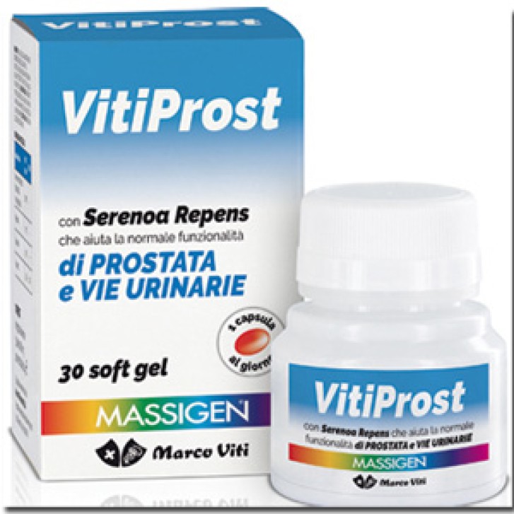 MARCO VITI Massigen Vitiprost Integratore Prostata e Vie Urinarie 30 Perle Softgel