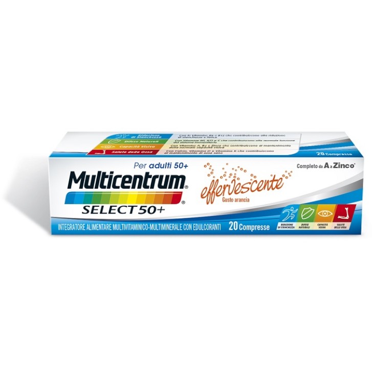 Multicentrum Select 50+ Effervescente Integratore Multivitaminico 20 Compresse