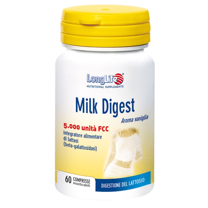 Longlife Milk Digest Integratore per la digestione del Lattosio 60 compresse